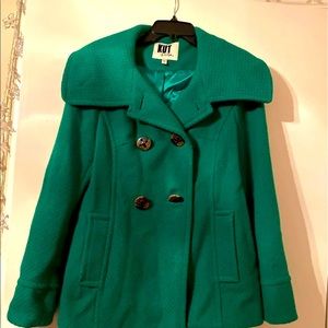 Emerald green pea coat
